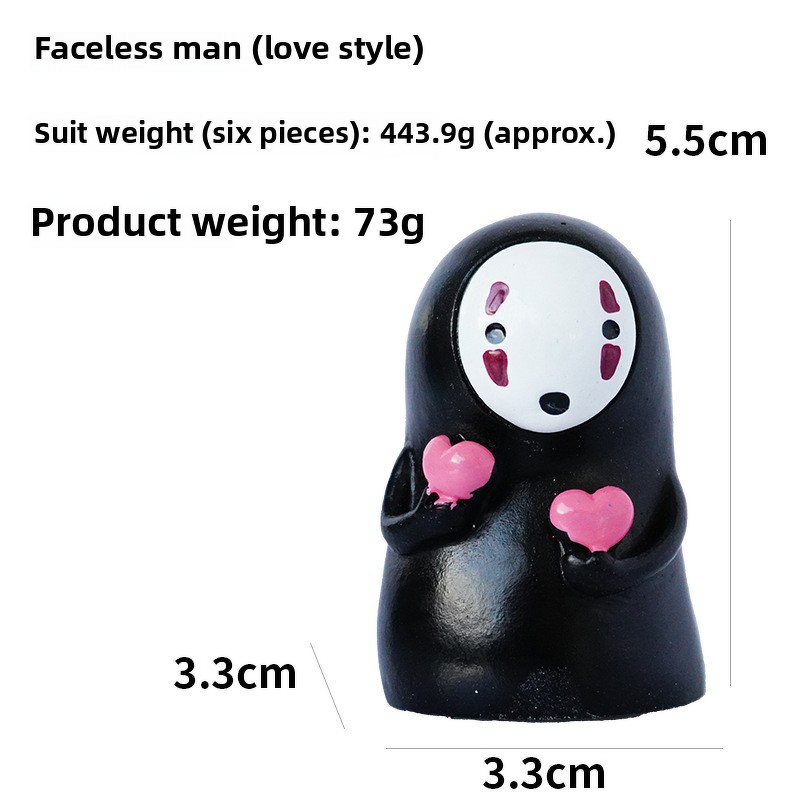 Resin Desktop Ornaments Manufacturer - Eco-friendly Hayao Miyazaki Inspired Various Micro-Landscapes Faceless Men for Indoor Cultural