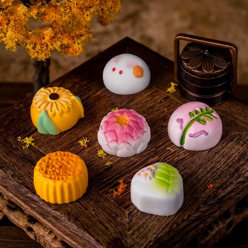 Simulation Moon Cake Resin Crafts Manufacturer - Micro Landscape DIY Desktop Decoration Fun for Mid-Autumn Festival Mini Small