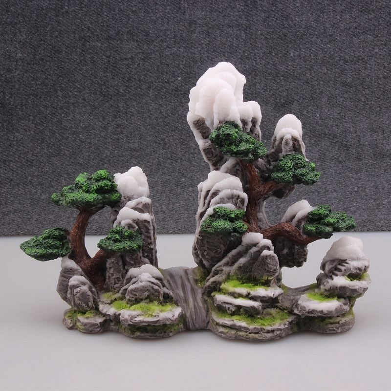 Resin Rockery Aquarium Decoration Manufacturer - Cross-border 29cm for Landscaping Resin Crafts Ancient Style Mountain Ornaments