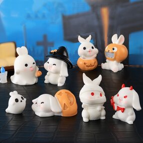Halloween Micro Landscape Ornaments Manufacturer - Bonsai Garden Cartoon Pumpkin Rabbit Resin Accessories for Home Car Decoration