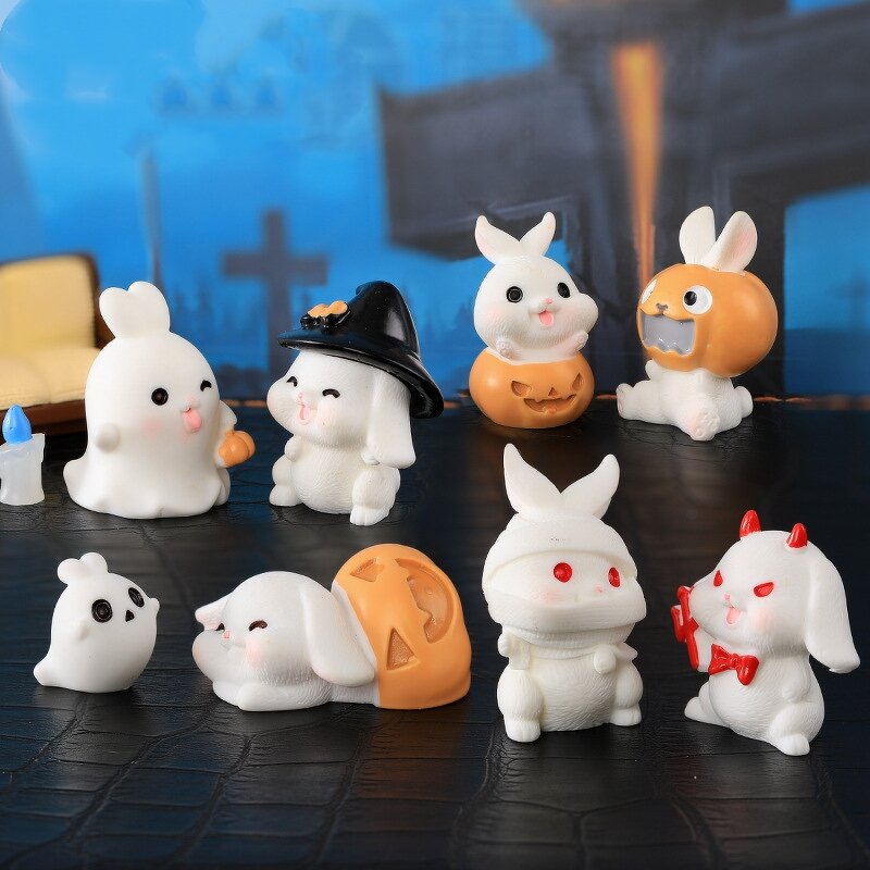Halloween Micro Landscape Ornaments Manufacturer - Bonsai Garden Cartoon Pumpkin Rabbit Resin Accessories for Home Car Decoration