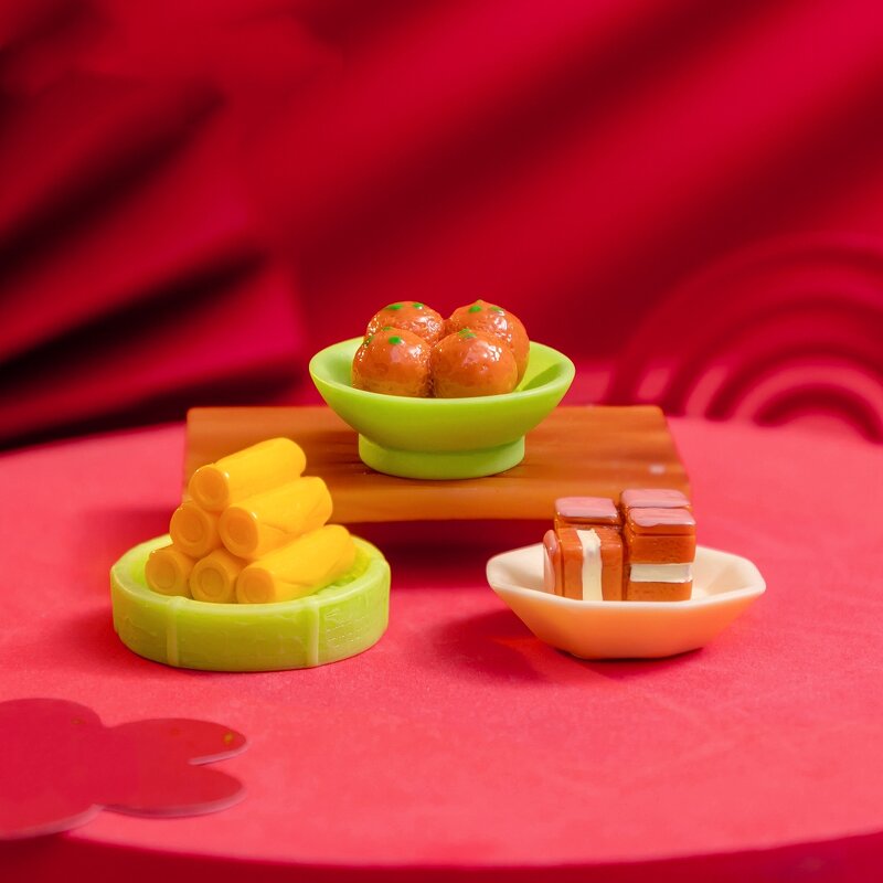 Simulation New Year's Eve Dinner Resin Crafts Manufacturer - Micro Landscape DIY Desktop Decoration Fun for Chinese Mini Ornaments
