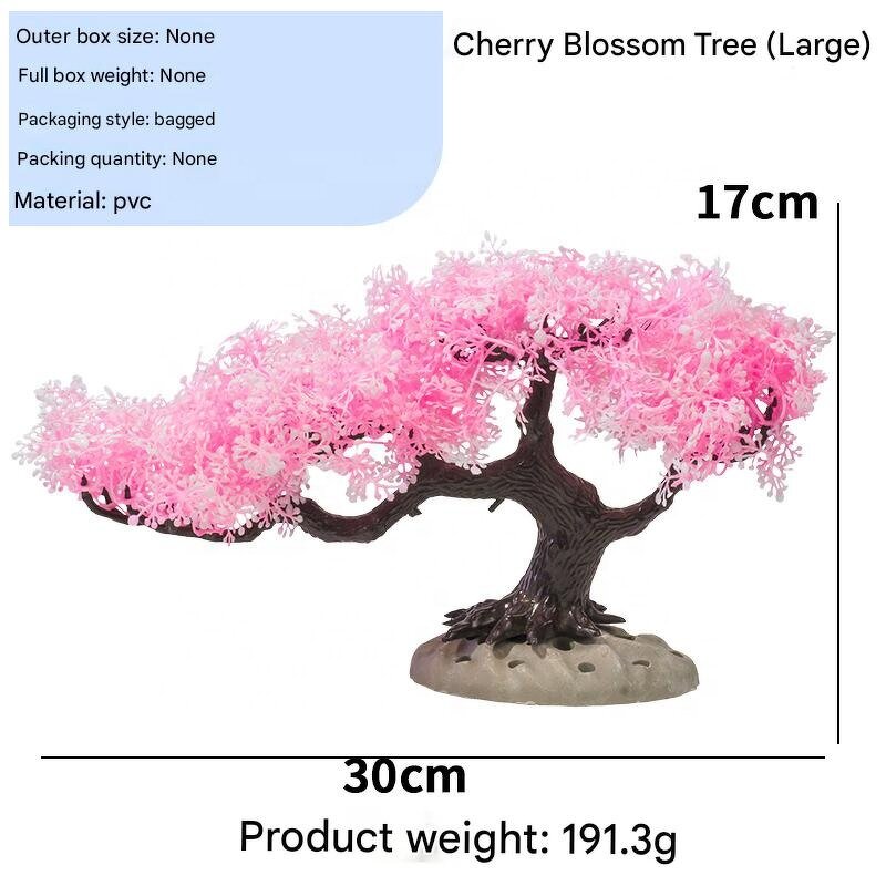 Simulated Cherry Blossom Tree Manufacturer - Water Grass Scenery Set Aquarium Ornaments Decoration for Fish Tank Landscaping