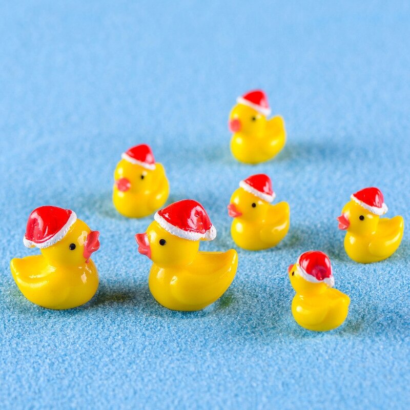 Christmas Little Yellow Duck Manufacturer - Mini Resin Crafts Decoration Moss Micro Landscape Ornaments for Garden Desktop Landscaping