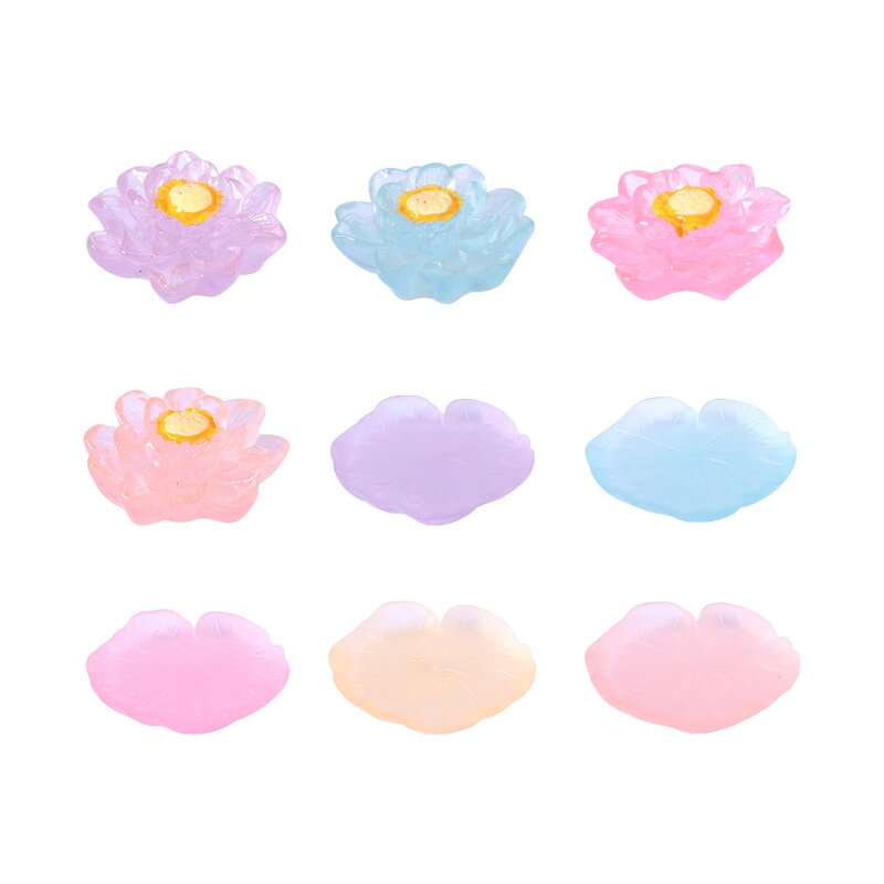 Micro Landscape Luminous Ornaments Manufacturer - Wholesale Lotus Leaf Eco-Bottle Fish Tank Aquarium DIY Landscaping Decoration Resin