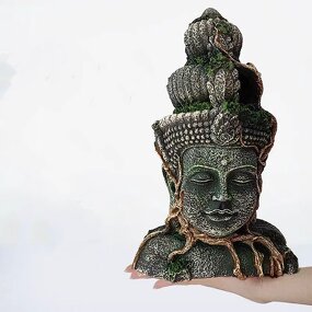 Buddha Statue Manufacturer - Customizable Fish Tank Ornament Rockery Water Grass Aquarium Resin Zen Micro Landscape Decor
