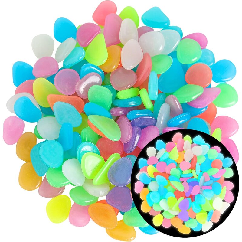 Artificial Luminous Stone Manufacturer - Hot Selling Colorful Fluorescent Micro Landscape Sand Potted Pebbles Fish Tank Accessories
