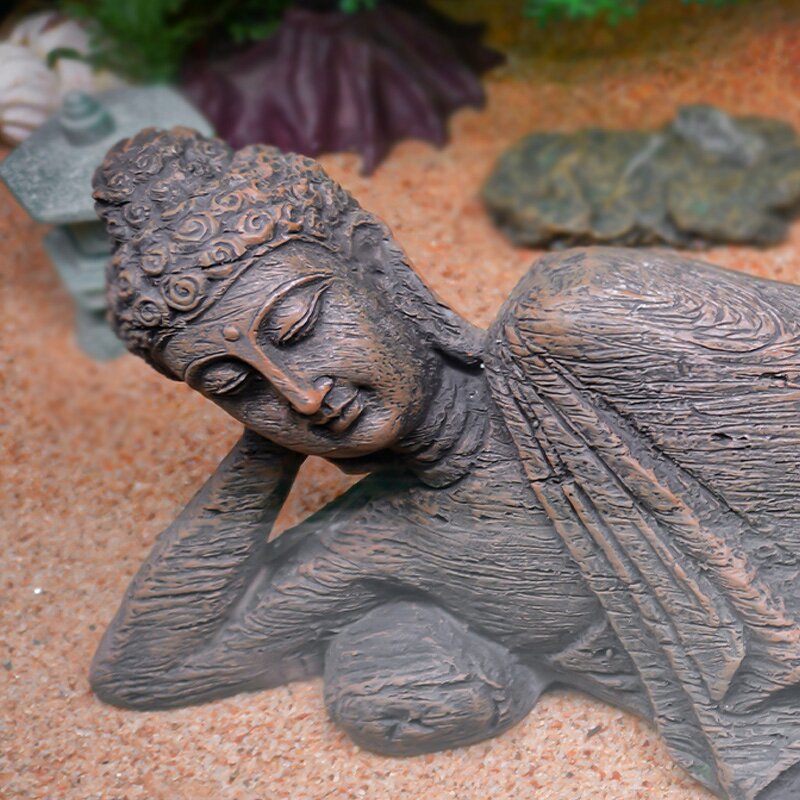 Buddha Statue Manufacturer - New Home Decorative Reclining Chinese-Style Resin Ornament for Fish Tank Landscaping Accessories