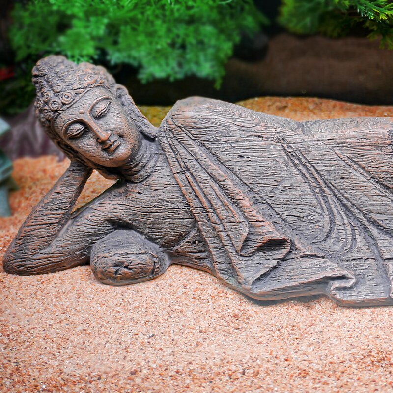 Buddha Statue Manufacturer - New Home Decorative Reclining Chinese-Style Resin Ornament for Fish Tank Landscaping Accessories