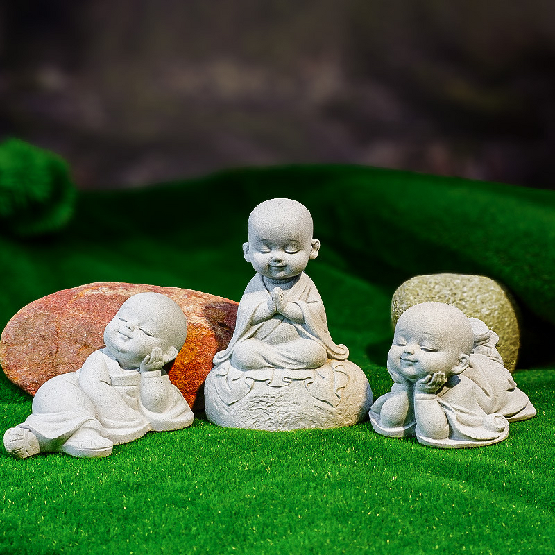 Buddha Statue Manufacturer - Small Eco-Friendly Green Resin Micro Landscape Chinese Style for Tank Rockery Landscaping