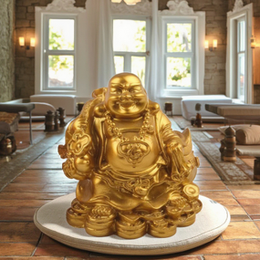 Buddha Angel Resin Ornaments Manufacturer - Golden Feng Shui Buddhism Garden Toys Sandplay Sand Tools Equipment Box