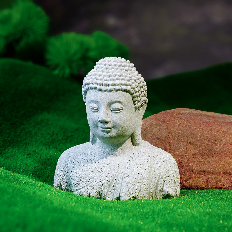 Buddha Statue Manufacturer - Small Eco-Friendly Green Resin Micro Landscape Chinese Style for Tank Rockery Landscaping