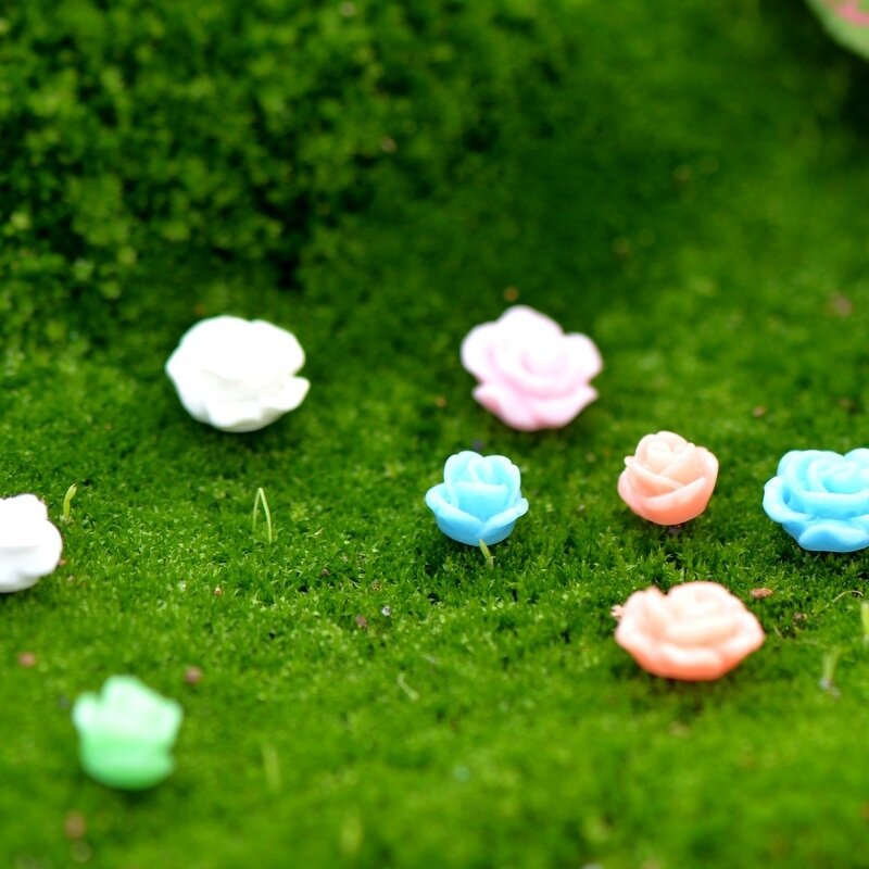 Resin Crafts Manufacturer - Customizable Micro Landscape Small Rose Flower Ornaments for Home Garden Decoration Unique Landscaping