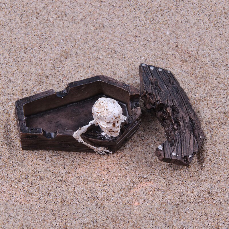 Resin Crafts Ornaments Manufacturer - Customizable Eco-Friendly Simulated Coffin Gothic Style Micro Landscape Decoration DIY