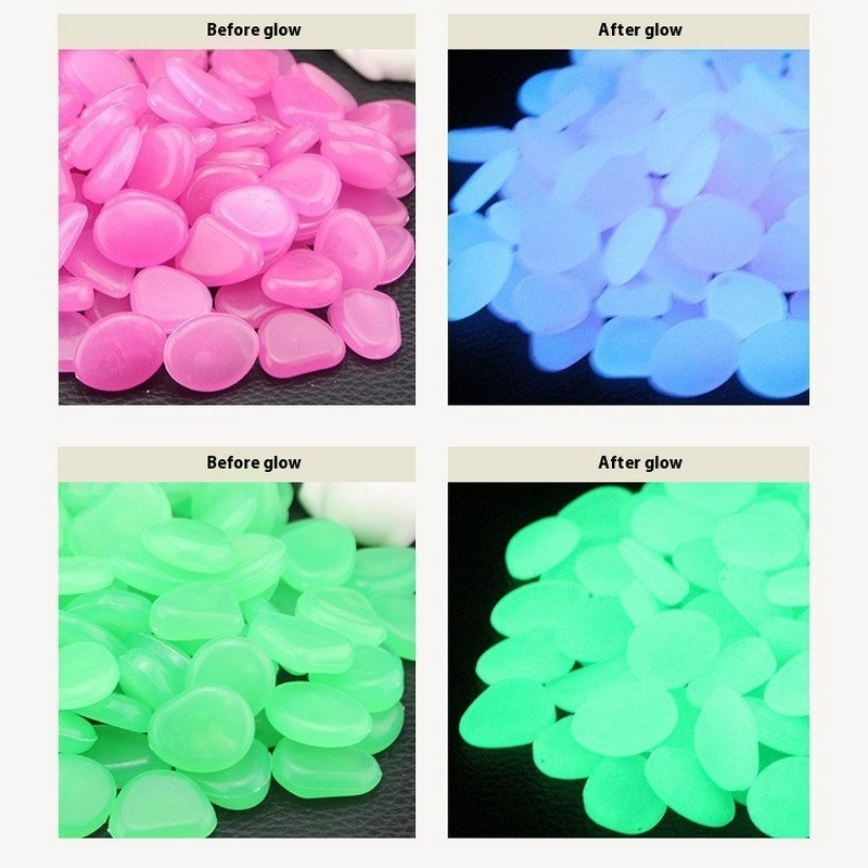Luminous Stones Manufacturer - Resin Pebble Glow in the Dark Rock Outdoor Fish Tank Aquarium Gravel for Walkway Succulent Plant