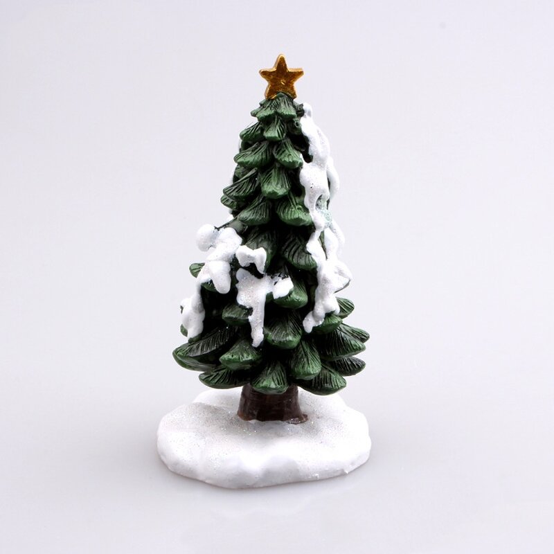 Resin Craft Christmas Tree Manufacturer - 10cmEco-Friendly Simulated Micro Landscape Decoration Small Ornaments Garden Potted Plants Home