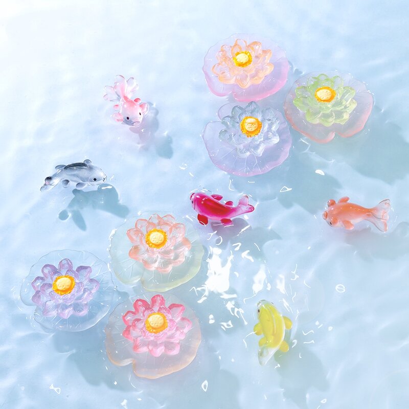 Micro Landscape Luminous Ornaments Manufacturer - Wholesale Lotus Leaf Eco-Bottle Fish Tank Aquarium DIY Landscaping Decoration Resin