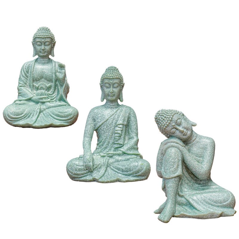 Buddha PVC Statue Manufacturer - Wholesale Customized High Quality Chinese Style Home Decoration with Green Sandstone for Fish Tank