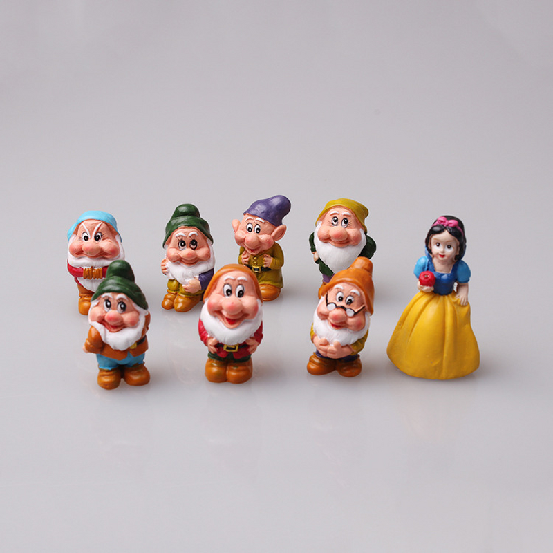 Resin Craft Ornaments Manufacturer - Eco-Friendly Girl with Seven Dwarfs Miniature Succulent Plant Fairy Style for Living Room Decor