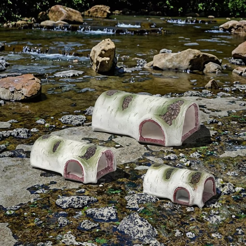 Aquarium Climbing Cave Manufacturer - Customizable Pets Hiding Turtle Sunbathe Reptiles Rock Fish Tank Landscape Resin Simulate Bark