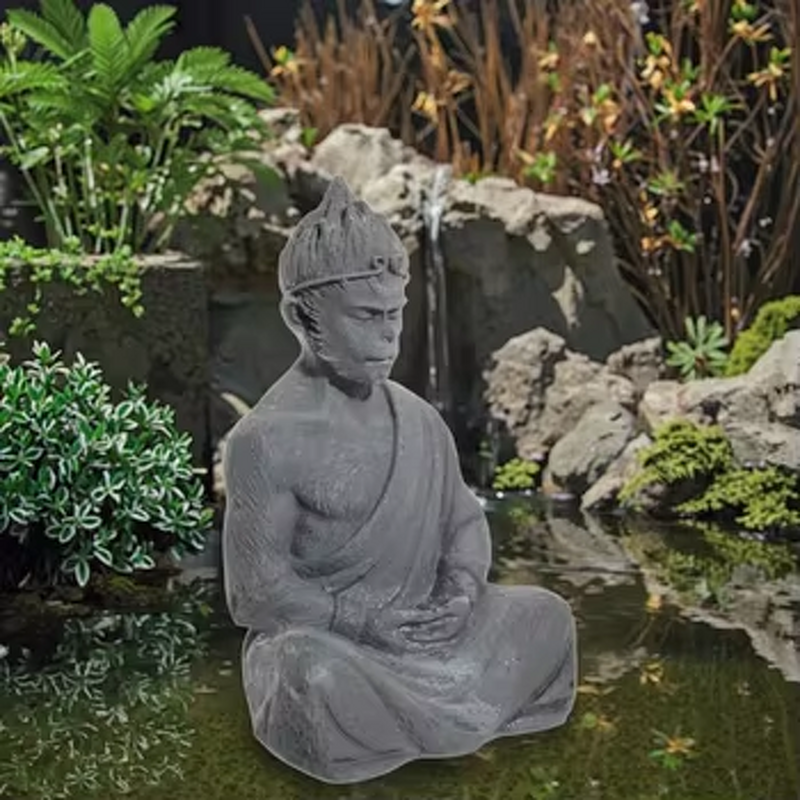 Buddha Statue Manufacturer - Customizable Fish Tank Ornament Rockery Water Grass Aquarium Resin Zen Micro Landscape Decor GR1314 Wukong