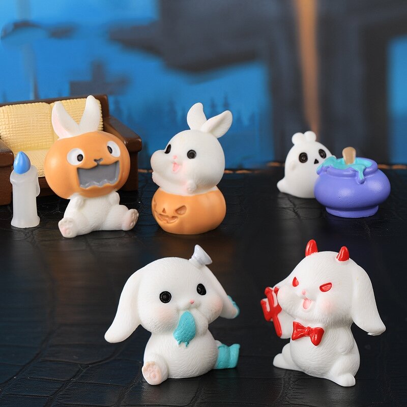 Halloween Micro Landscape Ornaments Manufacturer - Bonsai Garden Cartoon Pumpkin Rabbit Resin Accessories for Home Car Decoration