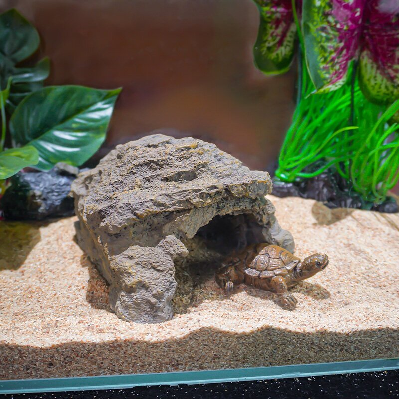 Resin Basking Platform Manufacturer - Customizable Fish Aquarium Rock Light Gray Eco-Friendly Living Room Decoration