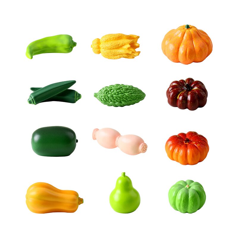 Simulation Vegetable Resin Crafts Manufacturer - Micro Landscape Pumpkin Green Pepper Small Mini Ornament Landscaping Decoration