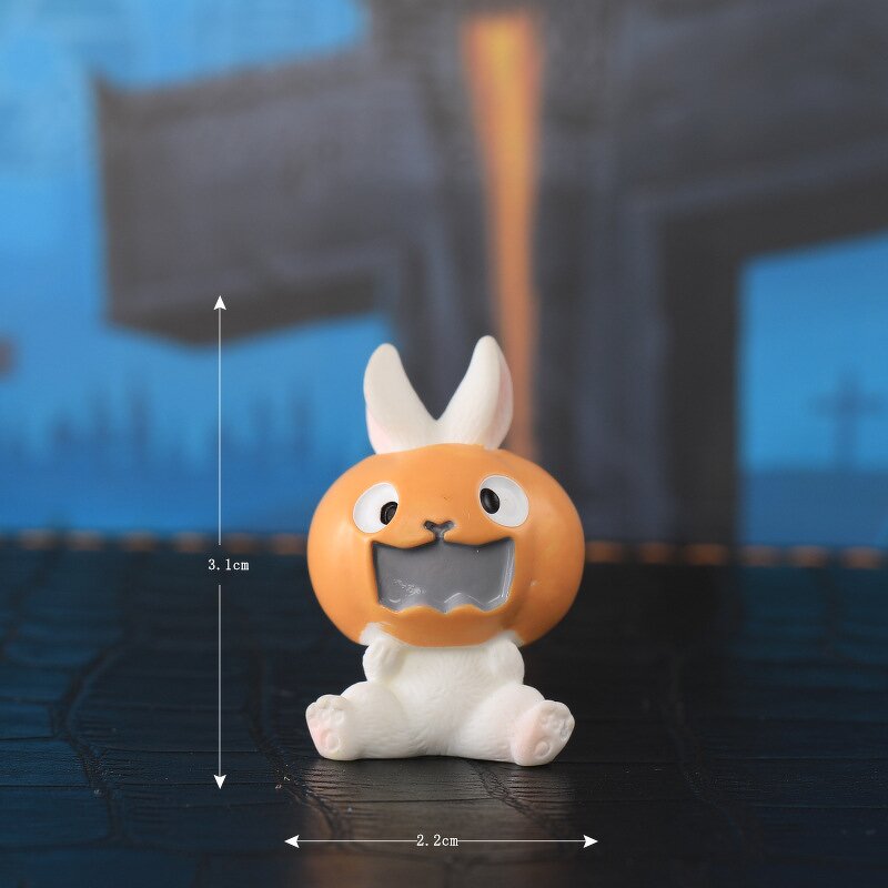 Halloween Micro Landscape Ornaments Manufacturer - Bonsai Garden Cartoon Pumpkin Rabbit Resin Accessories for Home Car Decoration