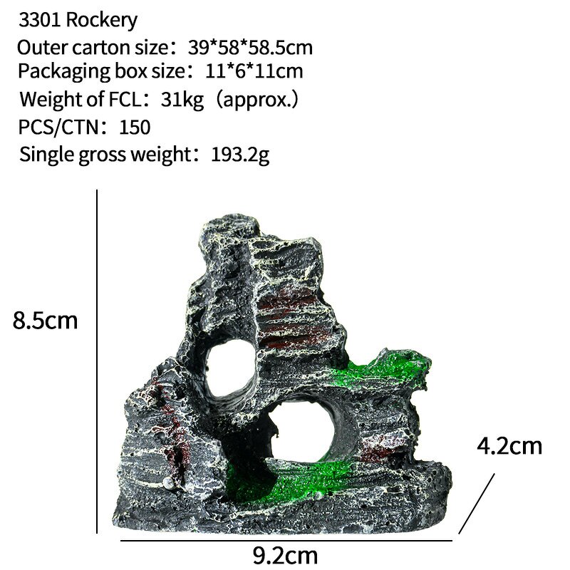 Aquarium Decoration Manufacturer - Customized Hot Style Fish tank High Quality Artificial Plants and Resin Rockery Set Mix