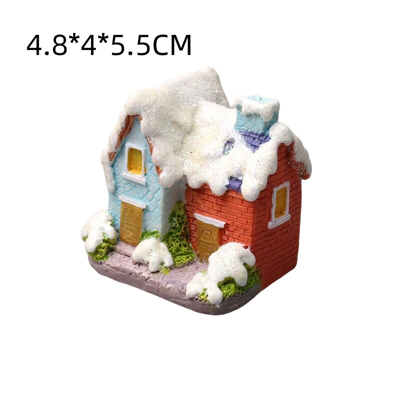 Mini Resin Crafts Manufacturer - Customizable Micro Landscape Ornaments Christmas Snowflake Villa Fish for Tank Home Decoration