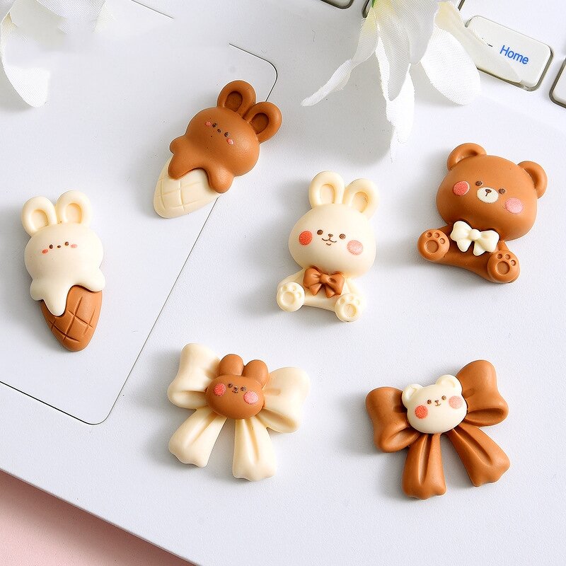 Mini Resin Crafts Manufacturer - Wholesale Cartoon Rabbit Bear Animal Ornaments for DIY Desktop Garden Landscaping Small Desktop