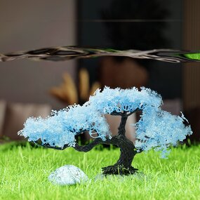 Simulated Cherry Blossom Tree Manufacturer - Water Grass Scenery Set Aquarium Ornaments Decoration for Fish Tank Landscaping