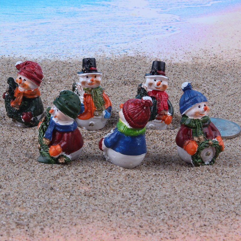 Christmas Snowman Resin Ornaments Manufacturer - Eco-Friendly 3D Micro Landscape Accessory for Psychological Sandtable Game