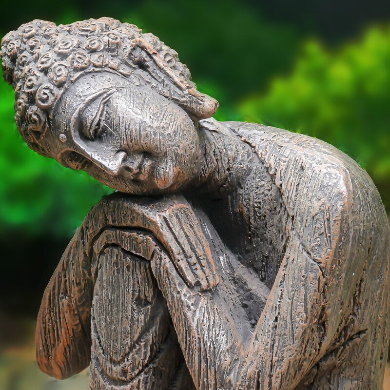 Buddha Statue Manufacturer - Hot Sale 17cm Resin Chinese-Style Contemplative for Fish Tank Aquarium Decorative Landscaping