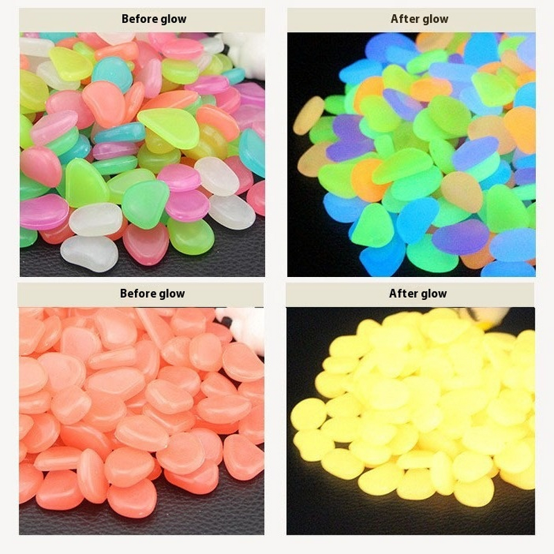 Luminous Stones Manufacturer - Resin Pebble Glow in the Dark Rock Outdoor Fish Tank Aquarium Gravel for Walkway Succulent Plant