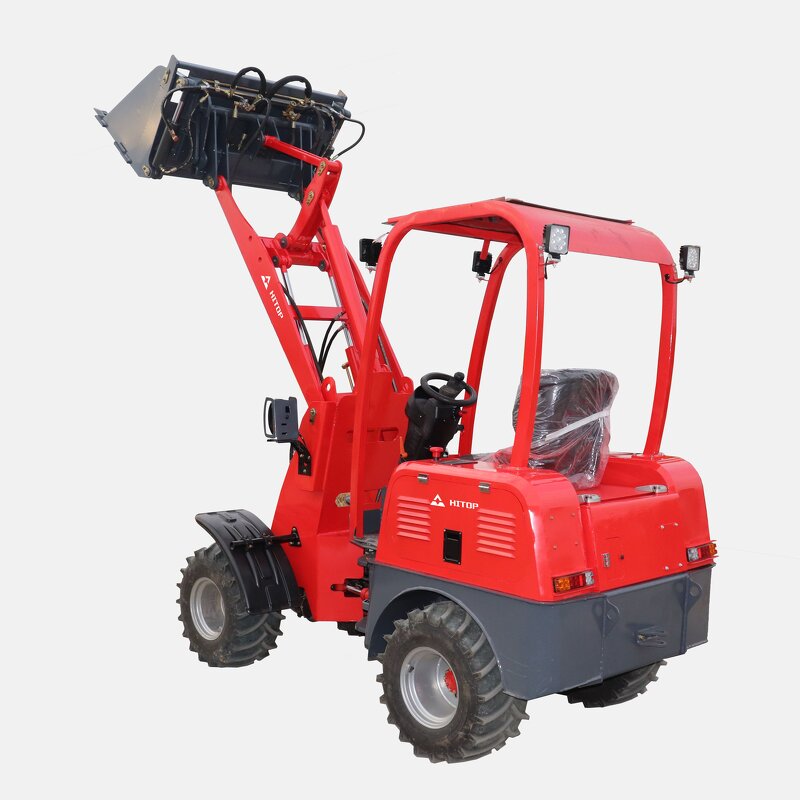 Electric Wheel Loader Manufacturer - Hitop Cheap Price Small Compact Garden 400kg 600kg 800kg 1000kg Small Lithium Battery Mini