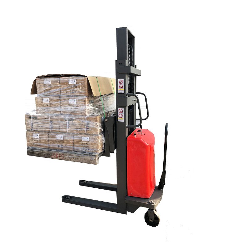 Semi-Electric Pallet Stacker Manufacturer - Made in China 1 Ton Semi Automatic 2T2M