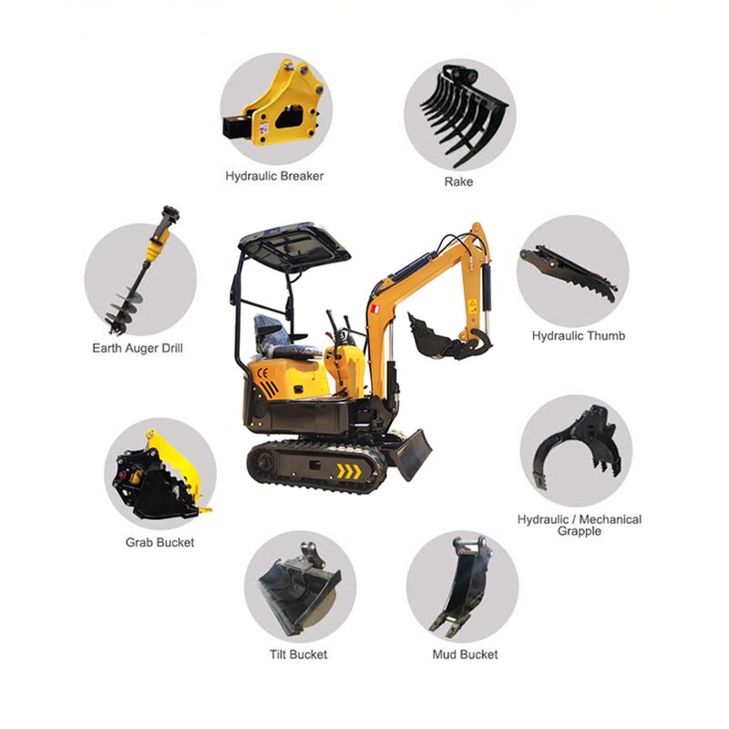 Mini Excavator Manufacturer - New Arrival Micro Chinese Smallest 0.8 Ton 1 Ton 1.5 Ton for Sale