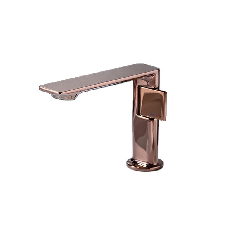Bathroom Sink Faucets Manufacturer - Modern New Brass Cold Hot Wash Basin Tap Rose Gold with Stainless Steel Valve Core