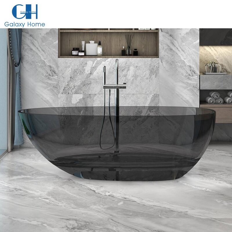 Resin Stone Bath Tub Manufacturer - Brown Egg Shape Translucency Egg Shape Clear Colored Bathtub