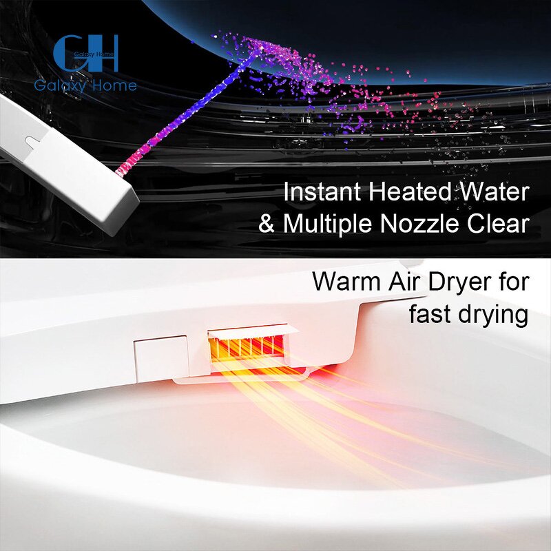 Smart Toilet Manufacturer - Bidet Heated Seat Off-seat Auto Flush Foot Kick Flush Warm Wash Chair Height