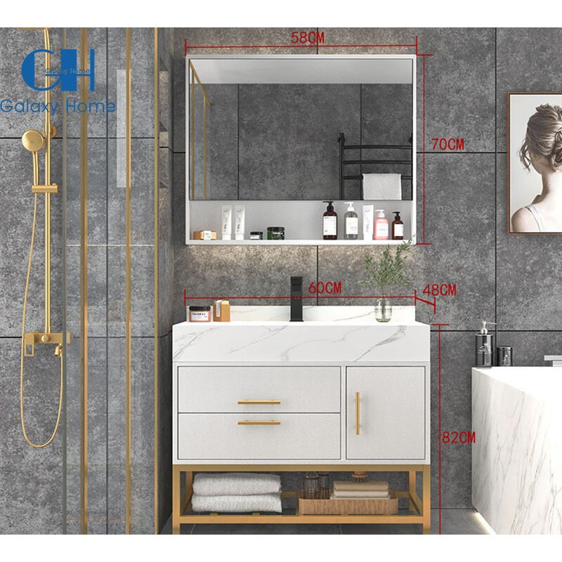 Vanity Cabinet Manufacturer - American Style Wholesale Bathroom Furniture 36 in Solid Wood With Sink and LED Mirror