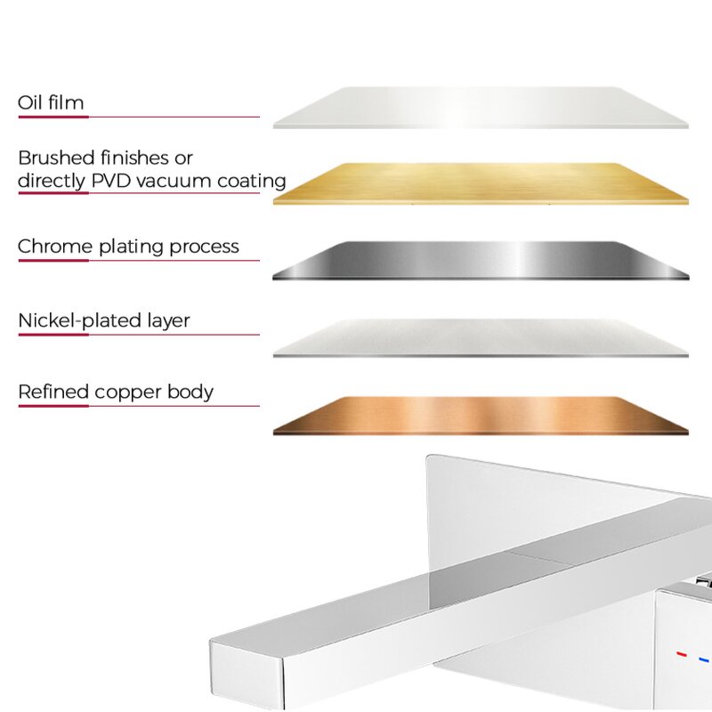 Basin Faucet Manufacturer - Single-Hole Stainless Steel Wall Mounted Bathroom Mixer Tap Modern Design Hot and Cold Water Single Handle