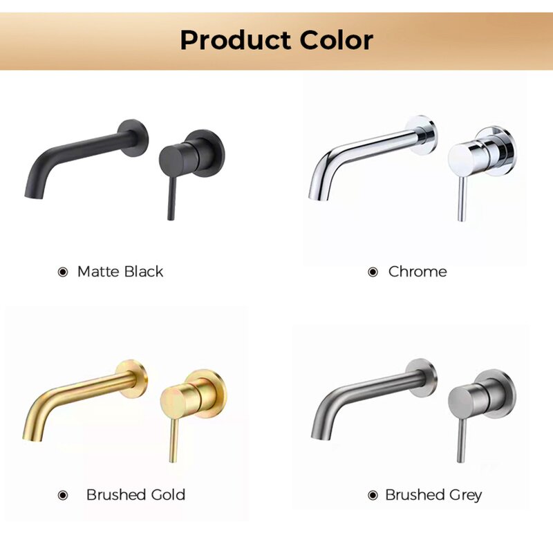 Basin Mixer Tap Manufacturer - Matte Black Stainless Steel Wall-Mounted with Single-Handle Hot/Cold Water Control