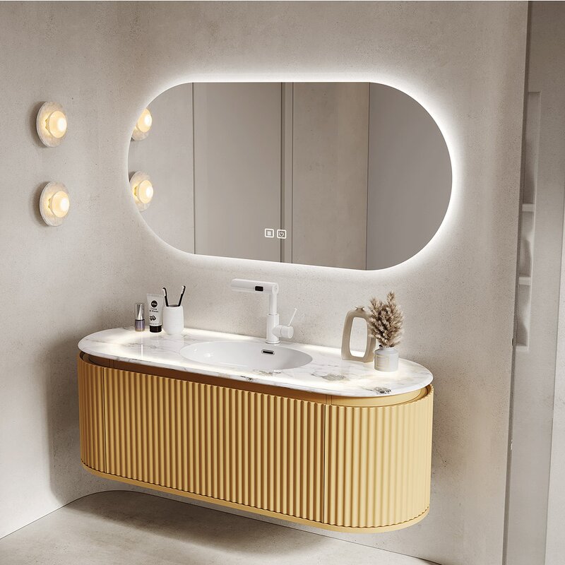 Bathroom Vanity Manufacturer - Customized Hi-End Double Sink Style Waterproof Modern Bathroom Cabinet