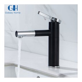 Basin Faucet Manufacturer - High Quality Modern Design Bathroom Countertop Vessel Gun Grey Click-On Cartridge Brass Water Saving Mixer
