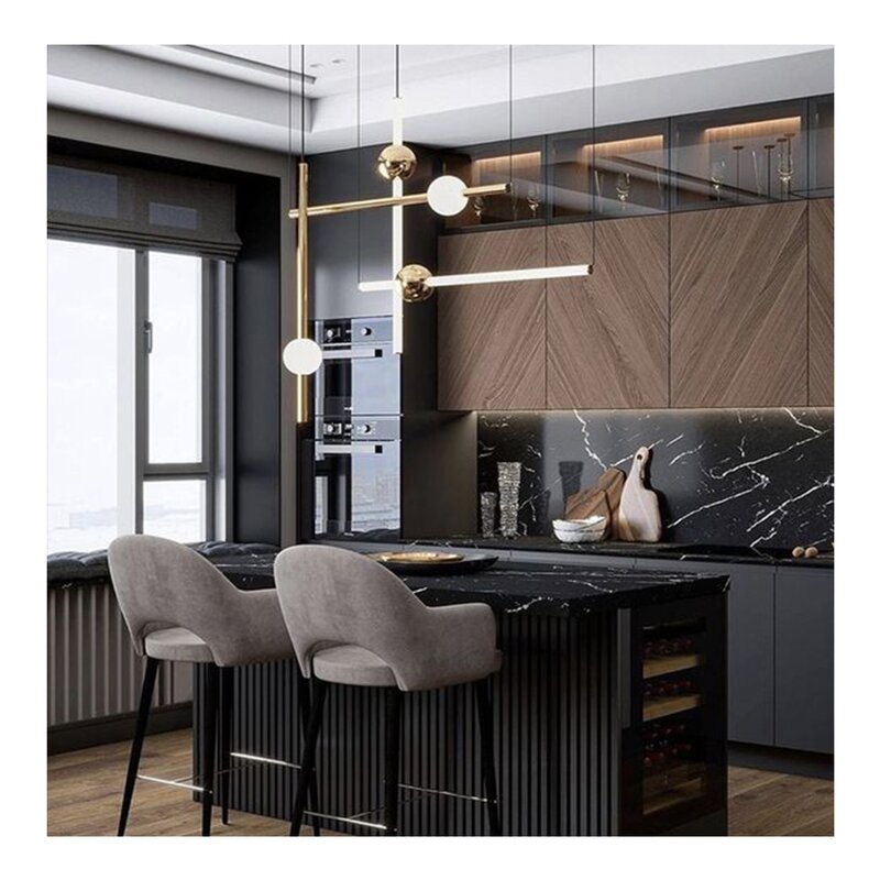 Kitchen Cabinet Manufacturer - Hot Selling Gloss Stainless Steel Innovative Design Kitchen Furniture