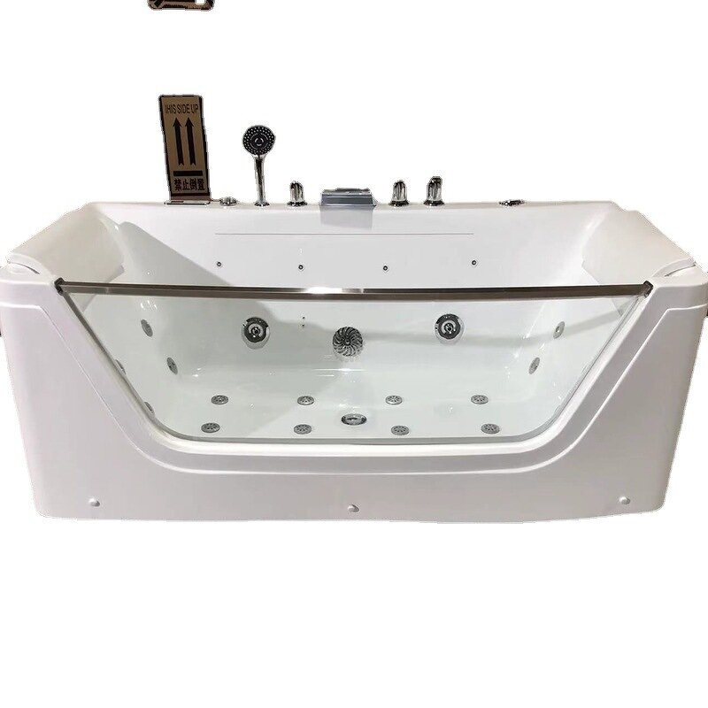 Acrylic Spa Bathtub Manufacturer - Hot Selling Indoor Free Standing Jet Whirlpool Corner Hot Tub Soaking Ozone Air Hydro Massage