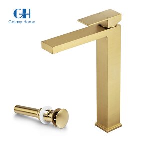 Vessel Sink Faucet Manufacturer - Brushed Gold Single Handle Lava Odoro Brass Single Hole Tall Bowl Sink
